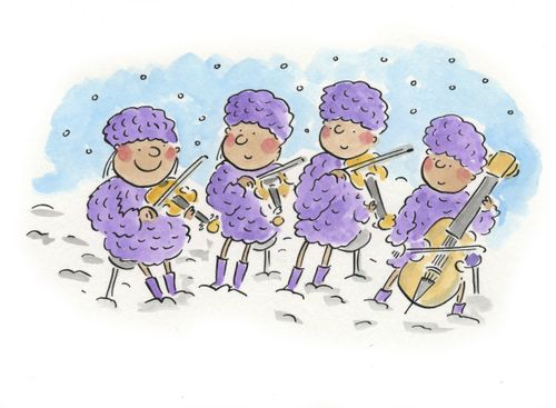 Quartet in the snow.