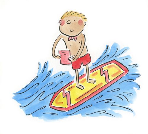 Filming on a surfboard
