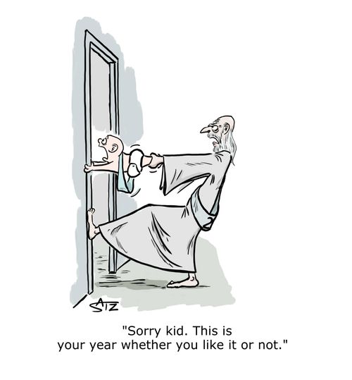 "Sorry kid. This is your year whether you like it or not."