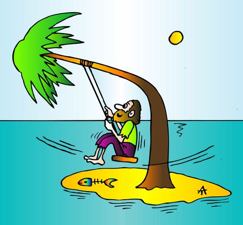 Man on Island