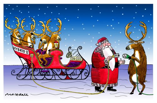 Electric powered sleigh with wrong fitting.