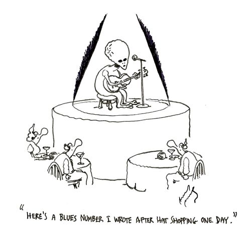 "Here's a blues number I wrote after hat shopping the other day."