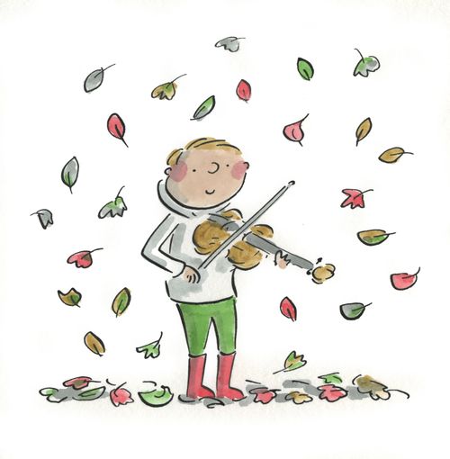 Violinist in Autumn