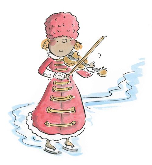 Violinist on Skates