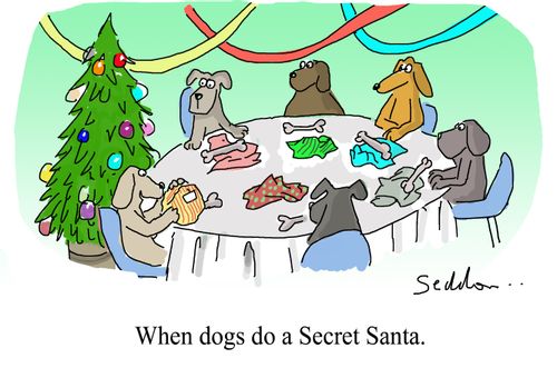 When dogs do a Secret Santa.