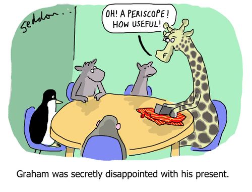 Graham was secretly disappointed with his present.