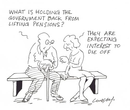 "What is holding the government back from lifting pensions?"