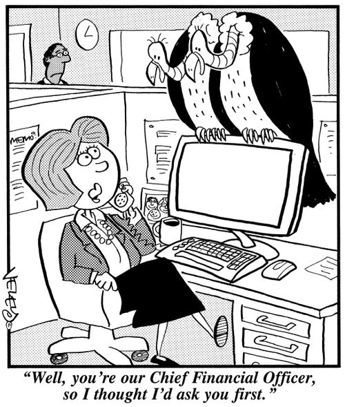 "Well, you're our Chief Financial Officer, so I thought I'd ask you first."