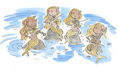 Quartet of mermaids