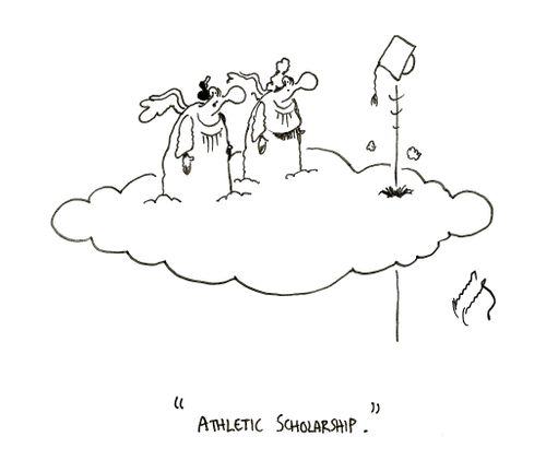 "Athletic scholarship."