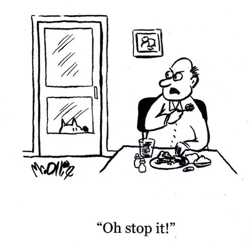 "Oh stop it!"