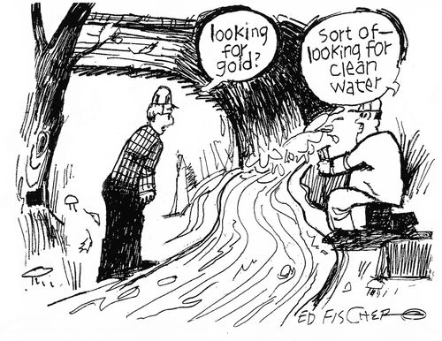 "Looking for gold?"