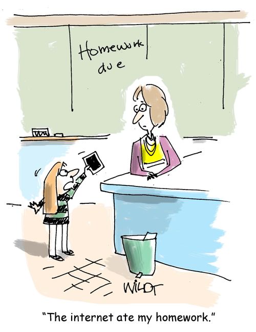 "The internet ate my homework."