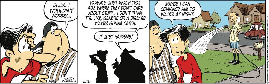 "Dude, I wouldn't worry... Parents just reach that age where they don't care about stuff... I don't think it's, like, genetic or a disease you're gonna catch. It just happens!"