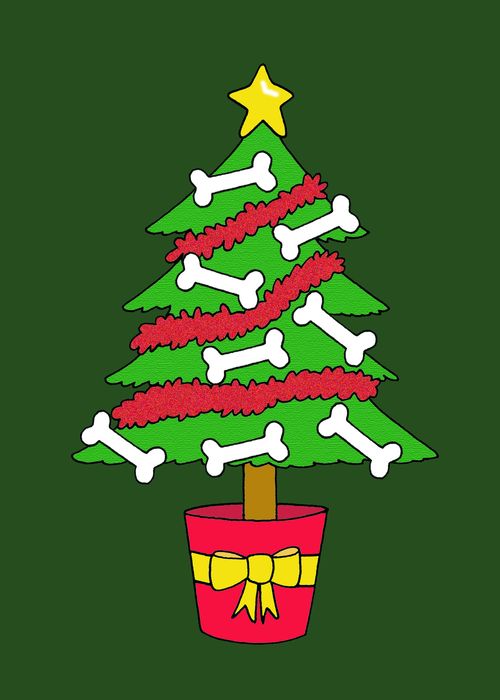 Dog bone Christmas tree