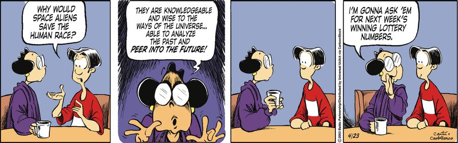 "Why would space aliens save the human race?"