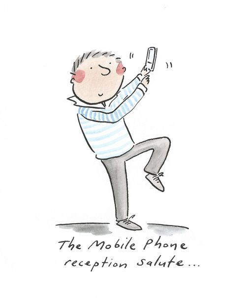 The Mobile Phone reception salute