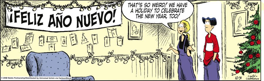 "That's so weird! We have a holiday to celebrate the new year, too!"