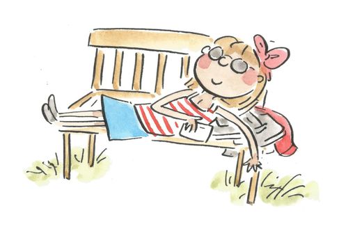 Sunbathing in the park