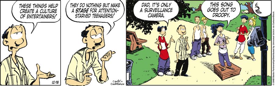 "Dad, it's only a surveillance camera."