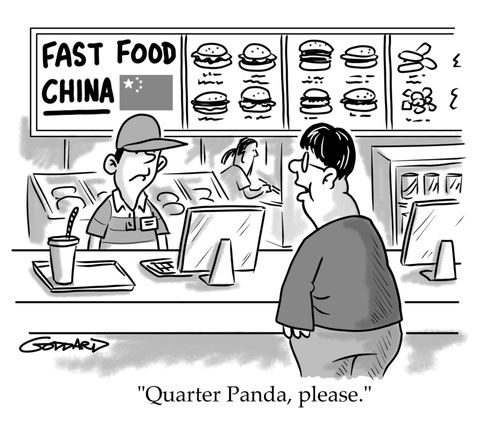 "Quarter panda, please."