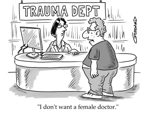 "I don't want a female doctor."
