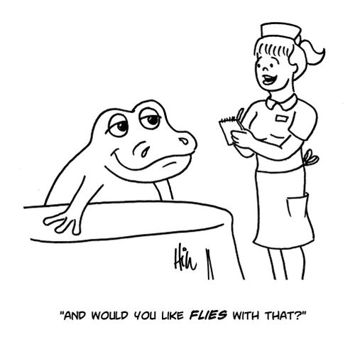 "And would you like flies with that?"