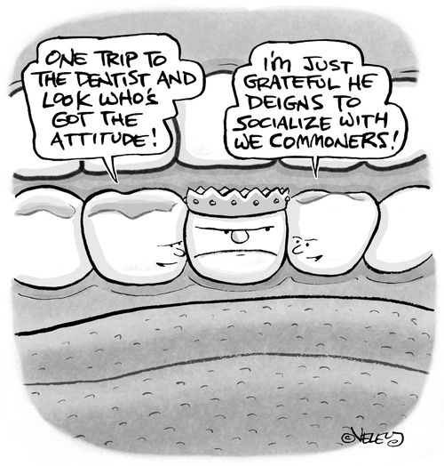 "One trip to the dentist and look who's got the attitude!"