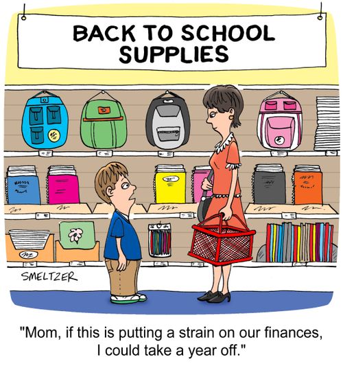 "Mom, if this is putting a strain on our finances, I could take a year off."