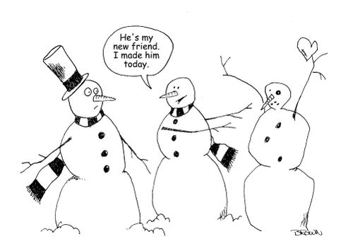 "He's my friend. I made him today." 