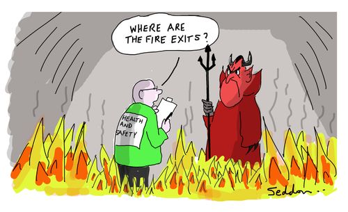 "Where are the fire exits?"