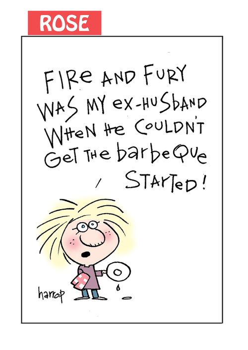 Fire and Fury was my ex-husband when he couldn't get the barbeque started!