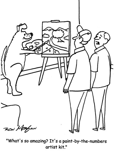 "What's so amazing? It's a paint by the numbers artist kit."