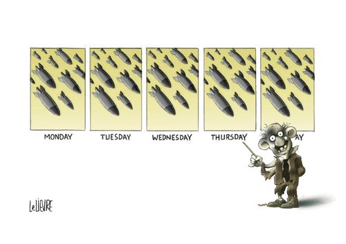 The weather forecast is bombings.