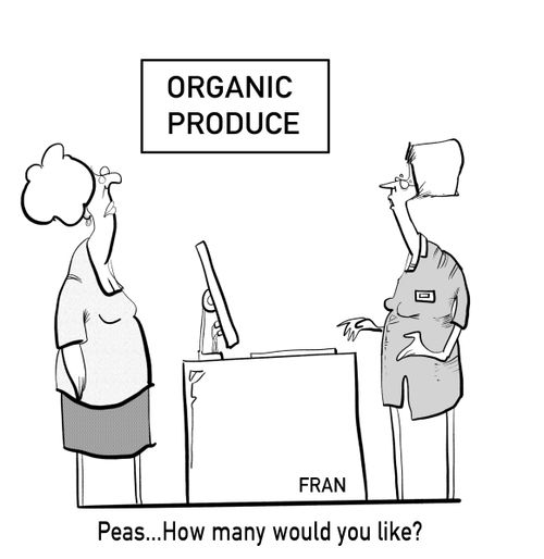 "Peas...How many would you like?"