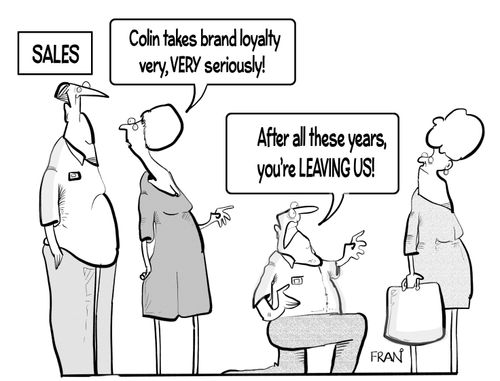 "Colin takes brand loyalty very, very seriously!"