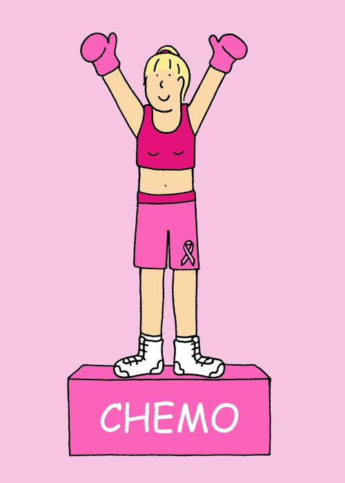 Female chemotherapy warrior.