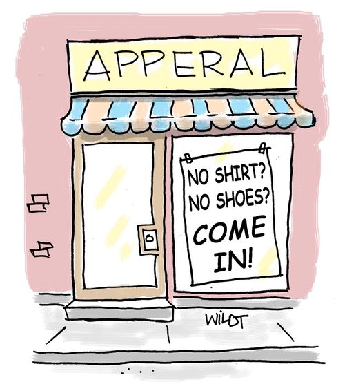 No shirt? No shoes? Come in!