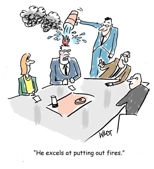 "He excels at putting out fires."