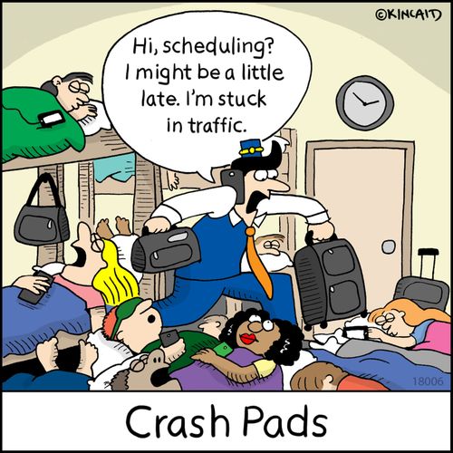 "Hi, scheduling? I might be a little late. I'm stuck in traffic."