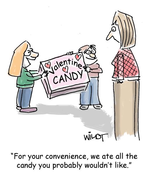 "For your convenience, we ate all the candy you probably wouldn't like."