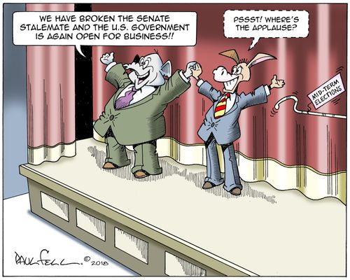 "We have broken the stalemate and the U.S. government is again open for business!!"