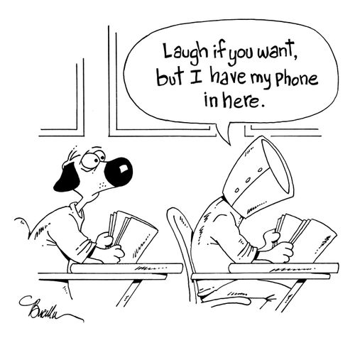 "Laugh if you want, but I have my phone in here."