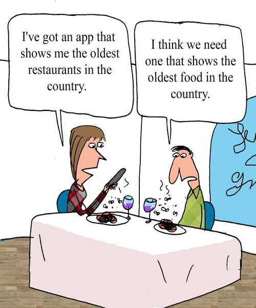 "I think we need one that shows the oldest food in the country."