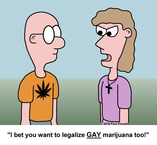 "I bet you want to legalize GAY marijuana too!"