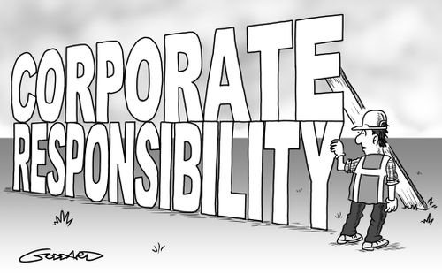 Corporate Responsibility - All front with nothing behind it.