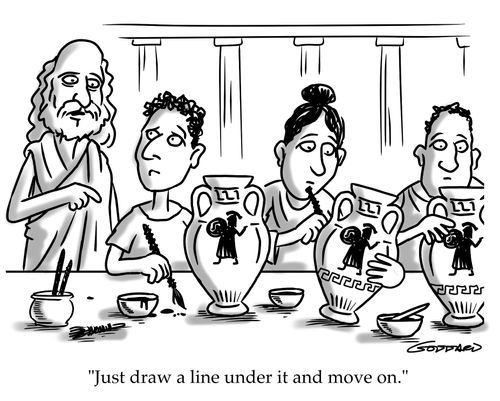 "Just draw a line under it and move on."