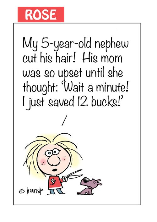 My 5-year-old nephew cut his hair! His mom was so upset until she thought: 'Wait a minute! I just saved 12 bucks!'