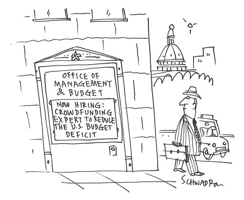Office of Management & Budget. Now hiring: crowdfunding expert to reduce the U.S. budget deficit.