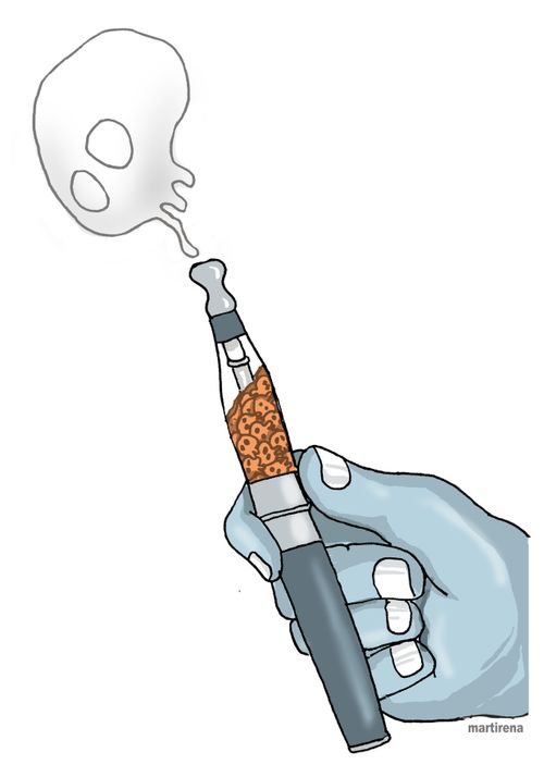 Health problems associated with e-cigarettes.